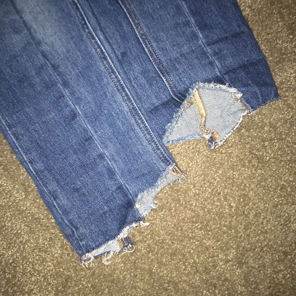 NWT Express two tone raw hem jeans - Picture 4 of 6